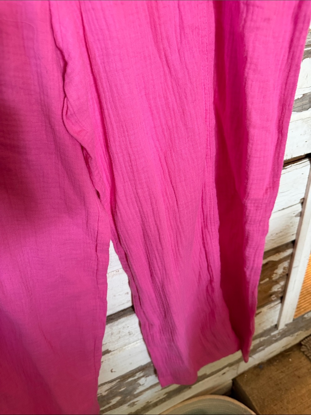 BiBi Hot Pink Sleeveless Button-Front Jumpsuit - Picture 7 of 12